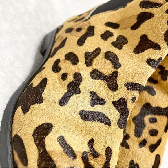 ASOS Leopard Bootie Atom Leather Chelsea Boot Calf Hair Animal Print Slip-On 5 - Picture 10 of 13